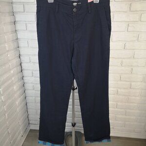 NWT Old Navy Men's Size 32/34 Navy Light Fleece Lined Straight Leg Casual Pants